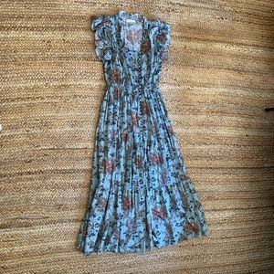 Doen blue floral maxi dress